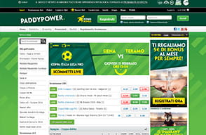 Paddy Power home page