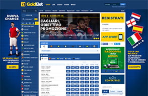 GoldBet home page