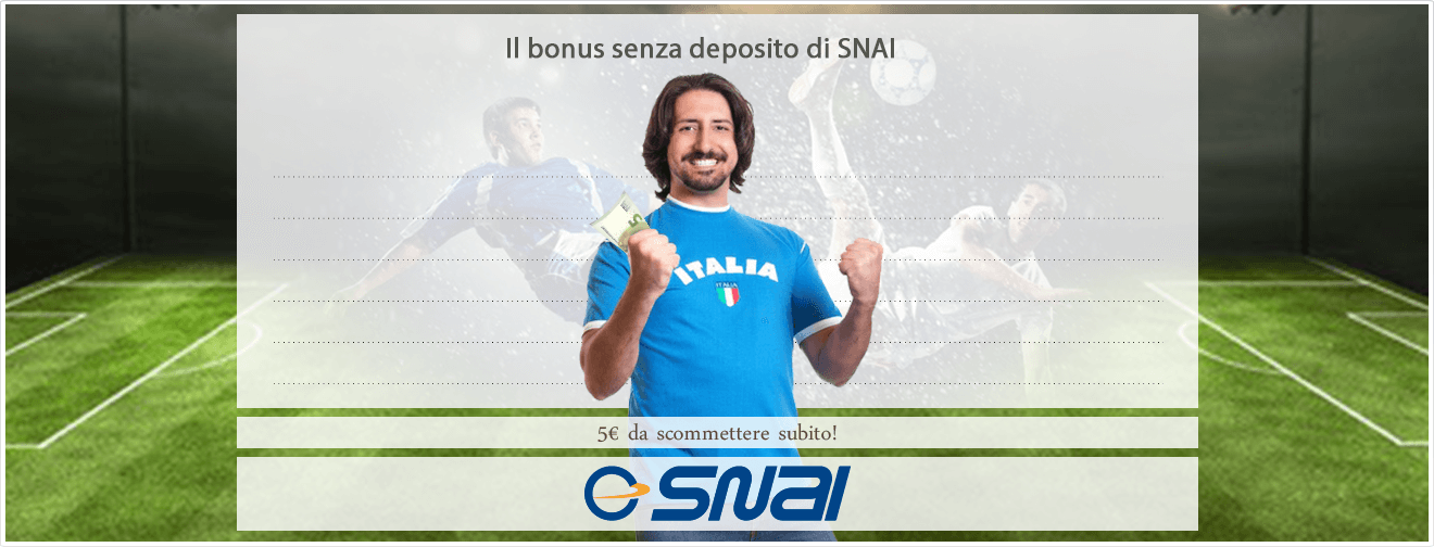 Infografica bonus senza deposito snai