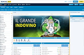 La home page di AdmiralBet